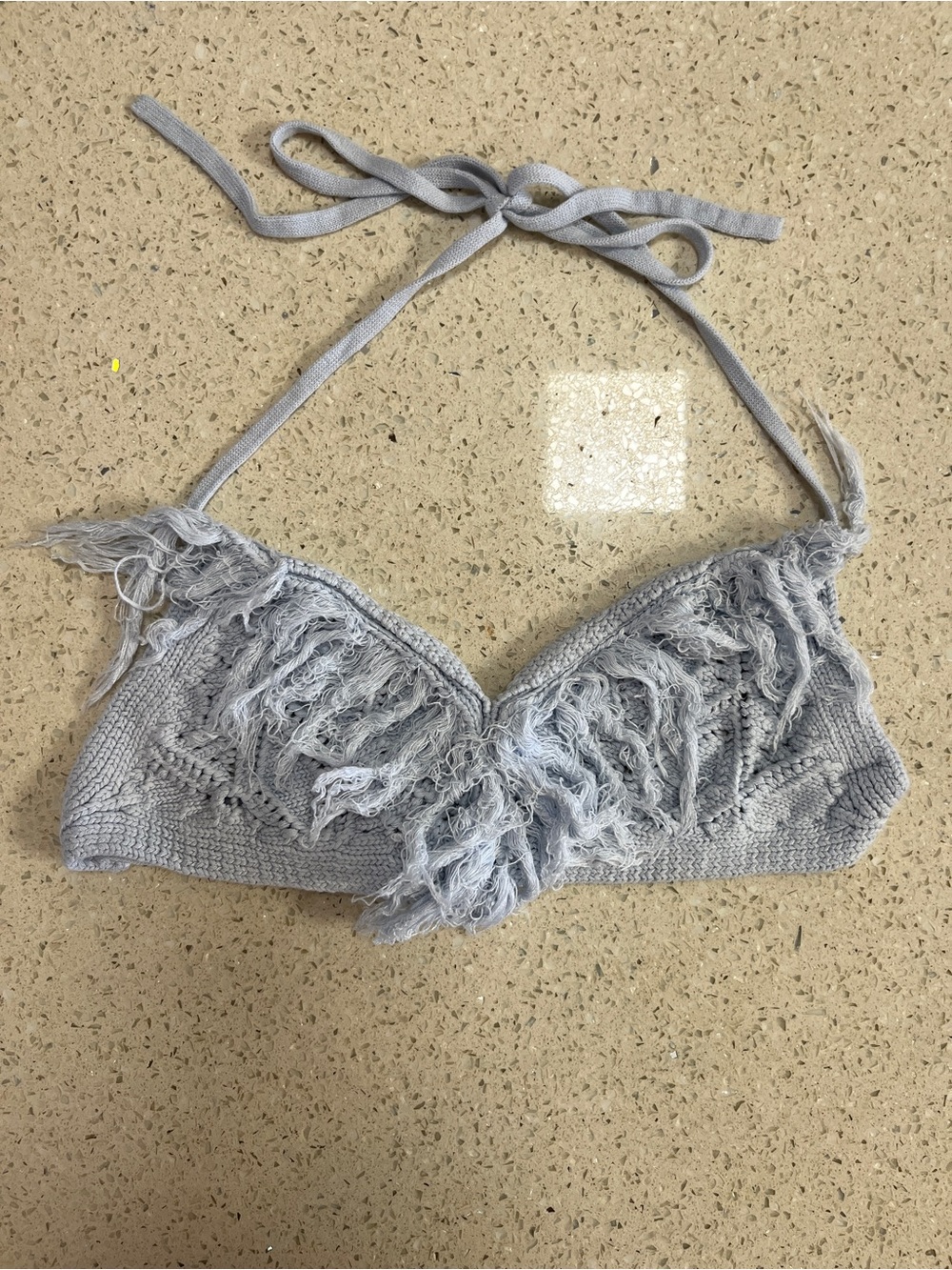 House of Harlow 1960 x REVOLVE Baby Blue Crochet Fringe Bralette Top Medium